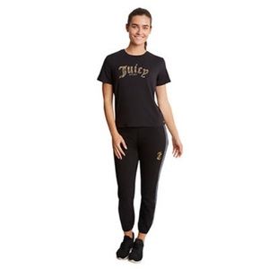 New Juicy Couture Women's Sport Foil Script Tee